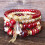 Set di 4 braccialetti boho con perline e cristalli 6