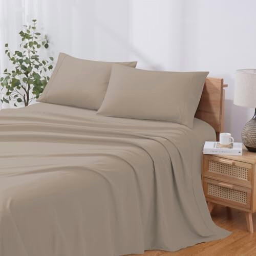 Ensemble de draps en microfibre polyester, taille standard 1