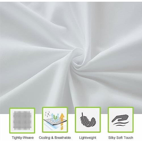 Ensemble de draps gris pour lit King, 6 pièces, en microfibre 1