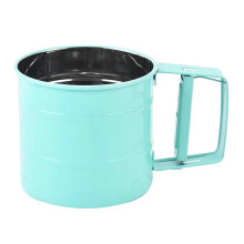 SemiAutomatic Stainless Steel Flour Sifter for Baking and Powdered Sugar – Light Green