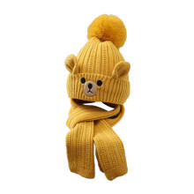 Kids Winter Hat Scarf Set Knitted Beanie Cap for 3-9 Years Old Climbin