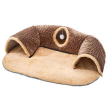 Cat Activity Center Hideout 2 in 1 Cat Tunnel Bed for Rabbit Hamster O