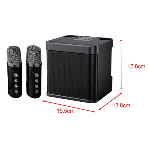Portable Speaker BT Portable Gift Karaoke Machine with 2 No Wire Micro 1