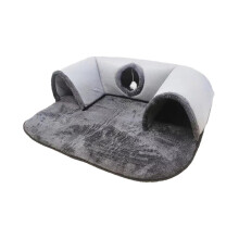 Winter Warm Cat Tunnel Bed Playing Hut for Indoor Cats Outdoor Small A