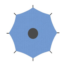 Trampoline Shade Cover for 8 Poles Round Trampoline Summer Trampoline