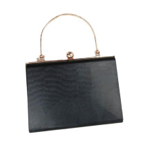 Clutch Purse Black Rectangular Evening Bag for Night Out Birthday Gift