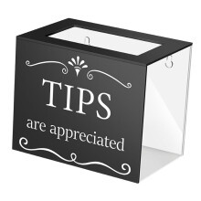 Tip Jar Fundraising Acrylic Money Storage Container for Cafe Musician