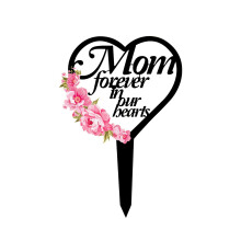 Heart Memorial Remembrance Plaque Stake Courtyard Cemetery Grave Sign