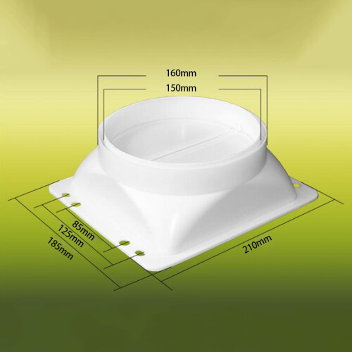 2 Pieces Duct Connector Flange for Kitchen Ceiling Connecting Exhaust 1