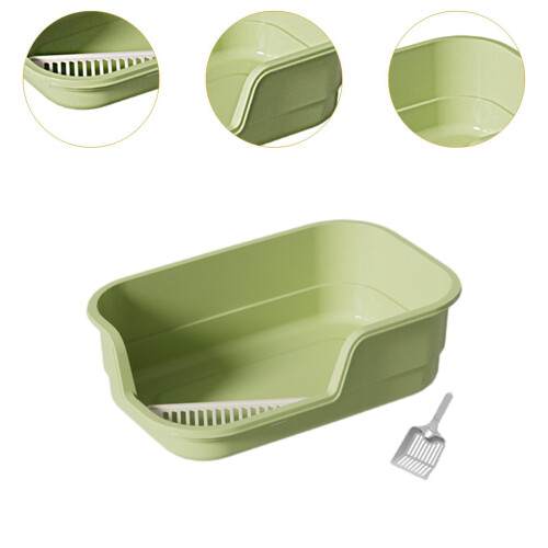 Open Cats Litter Boxes Cat Litter Container Bedpan Sides Anti Splash C 2