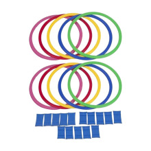 10 Pieces Agility Training Rings Circle Rings Set for Adults Rugby Bad