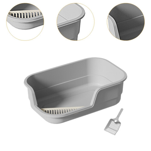 Open Cats Litter Boxes Cat Litter Container Bedpan Sides Anti Splash C 2