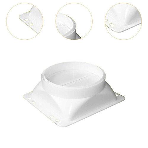 2 Pieces Duct Connector Flange for Kitchen Ceiling Connecting Exhaust 2