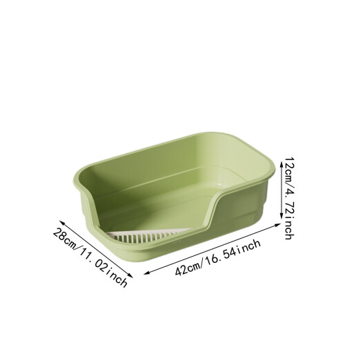 Open Cats Litter Boxes Cat Litter Container Bedpan Sides Anti Splash C 1