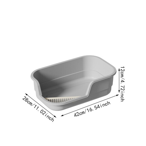 Open Cats Litter Boxes Cat Litter Container Bedpan Sides Anti Splash C 1