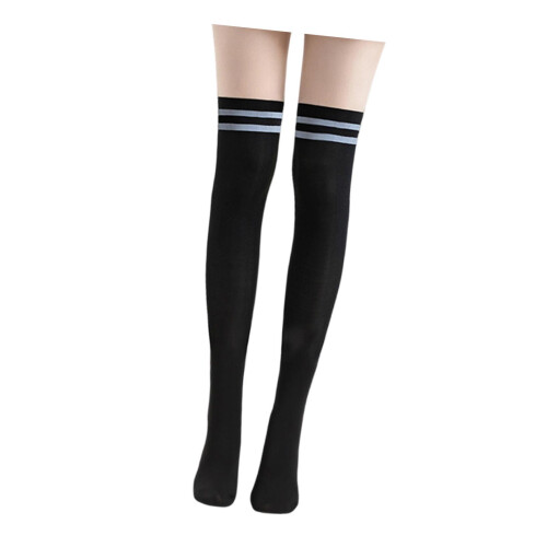 Thigh High Stockings Hosiery Casual Costume Patchwork Thin Extra Long 1