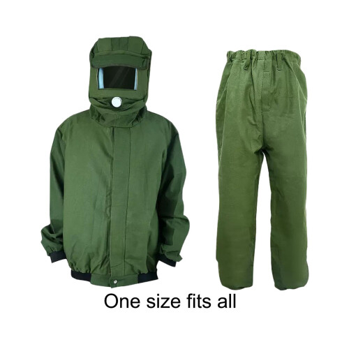 Sand Blasting Suit Protective Clothes for Painting Shipbuilding Green 1