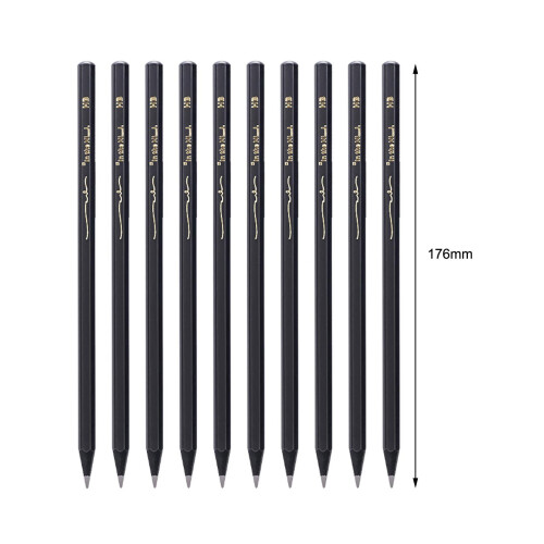 10Pcs Writing Pencils Portable Graphite Pencils for Shading Drafting W 1