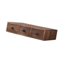 Wood Desktop Organizer Makeup Organizer for Paper Clips Toiletries 3 d
