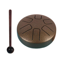Tongue Drum 6 Notes 3.8 inch with Mallets Mini Hand Drum for Musical C