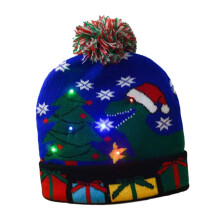 Xmas Beanie Novelty LED Christmas Hat for Holiday Indoor Outdoor Celeb