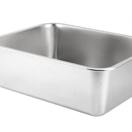 Stainless Steel Cat Rabbit Litter Box Smooth Edge Rustproof Kitten Pot 2