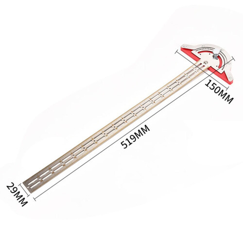 T Ruler Multi Angle Ruler Protractor Measure Tool for Woodworkers Vers 1