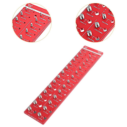 Nut and Bolt Thread Checker Bolt and Nut Identifier Gauge for Auto Mec 2