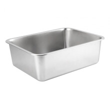 Stainless Steel Cat Rabbit Litter Box Smooth Edge Rustproof Kitten Pot