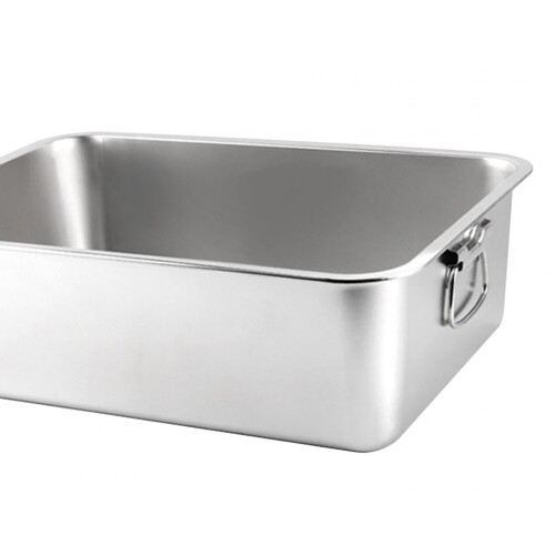 Stainless Steel Cat Rabbit Litter Box Smooth Edge Rustproof Kitten Pot 2