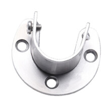 Closet Pole Socket Stainless Steel for Clothes Lever Wardrobe Closet R
