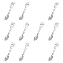10 Pieces Multifunctional Camping Spork Fork Knife for Picnic Outdoor