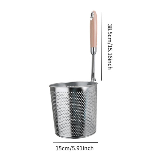Pasta Noodle Strainer Skimmer Mesh Pasta Basket for Draining Chips Dum 1