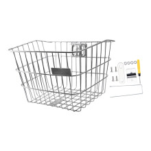 Stainless Steel Bike Basket Front Mount Portable for Riding Camping St