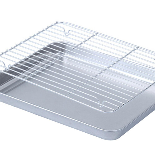 Baking Sheet Pan with Rack Stainless Steel Durable Cookie Pan for Rest 2