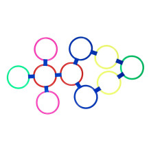 10 Pieces Sports Speed Ring Set for Sports Fitness Agility Footwork Tr