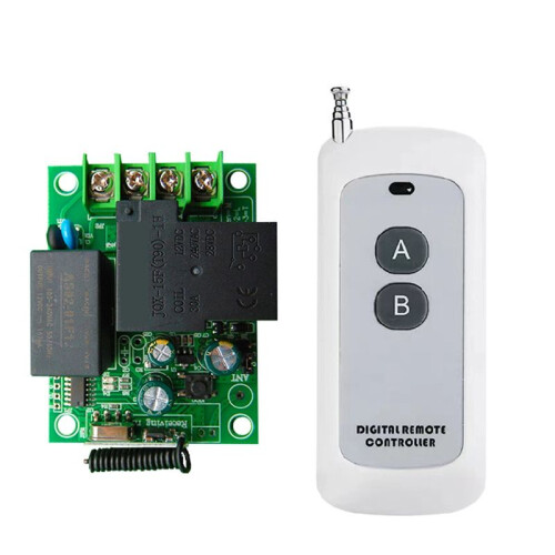 433MHz Universal Wireless Remote Control  AC220V Relay Module and 1000m Transmitter for Light/Garage Gate/Motor
