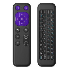 T6  Remote Control Wireless Voice Air Mouse Gyroscope Somatosensory 2.4G  Dual Mode Air Mouse Black