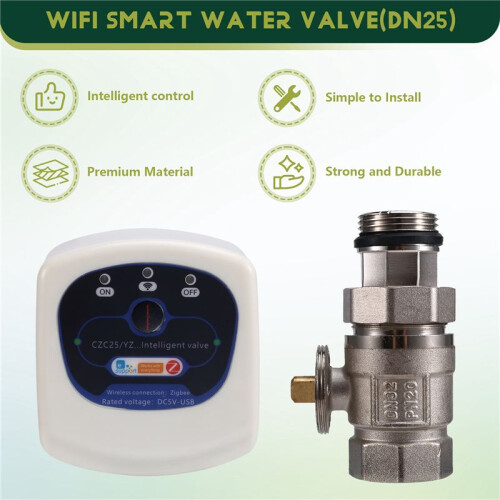 Home Garden Wifi  Water Valve Wireless Controller Automation Shutoff Controller DN25 Ewelink APP 2