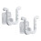 2 Pack Wall Mounted Slipper Rack Shoe Organizer UShaped Holder for Bathroom, White 1