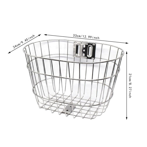 Bike Basket Rustproof Convenient Lightweight Front Mounted Cycling Acc 1