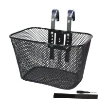 Kids Bike Basket Metal Sturdy Convenient Front Bicycle Basket for Boys