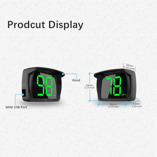 Generic Head up Display Speedometer MPH Speed Meter for Car Vehicle Bu 1