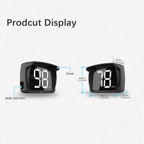 Generic Head up Display Speedometer MPH Speed Meter for Car Vehicle Bu 1