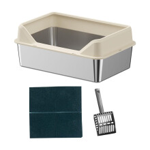 Open Top Pet Litter Box Heightened Fence Cat Bedpan Anti Splashing Low