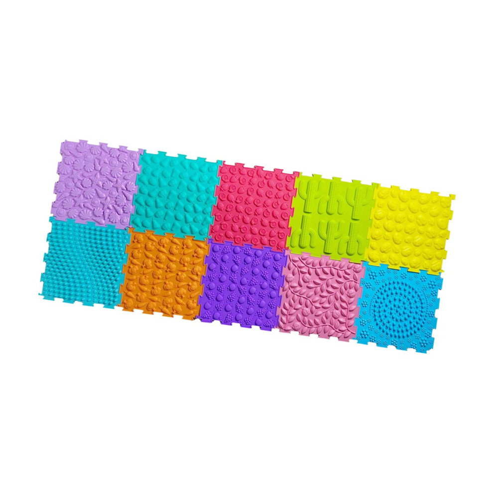 Massage Sensory Puzzle Mat Color Perception Foot Massage Mat for Kids