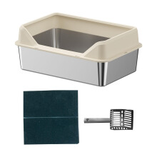 Open Top Pet Litter Box Heightened Fence Cat Bedpan Anti Splashing Low