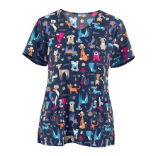 V Neck Scrub Top Comfortable to Wear Stylish with Reinforced Stitching