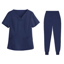 Female Scrub Set Short Sleeves Machine Washable with Pockets Nursing U