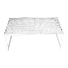 Expandable Cabinet Storage Shelf Stand Riser Organizer Rack White 38 t